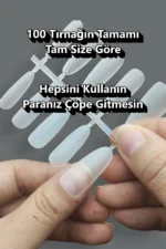 Uzun Oval Takma Tırnak Seti Jel Tips 100 Adet - Görsel 4