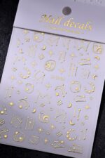 Nail Art Sticker Kendinden Yapışkanlı, Tırnak Süsleme, Tırnak Dövmesi Stikır 1170A - Görsel 5