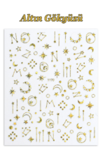 Nail Art Sticker Kendinden Yapışkanlı, Tırnak Süsleme, Tırnak Dövmesi Stikır 1170A - Görsel 2