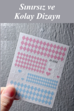 Nail Art Sticker Kendinden Yapışkanlı, Tırnak Süsleme, Tırnak Dövmesi Stikır 2252 - Görsel 2