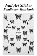 Nail Art Sticker Kendinden Yapışkanlı, Tırnak Süsleme, Tırnak Dövmesi Stikır 2414