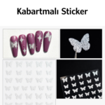 Nail Art Sticker Kendinden Yapışkanlı, Tırnak Süsleme, Tırnak Dövmesi Stikır H221