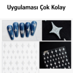 Nail Art Sticker Kendinden Yapışkanlı, Tırnak Süsleme, Tırnak Dövmesi Stikır H224