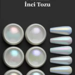 6 Adet İnci Tozu Holografik Renkli İnci Tozu Set Nail Art Tozu Tırnak Süsleme