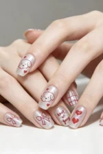 Kedi Gözü Kısa Tırnak 10 Adet Takma Tırnak Seti T032 - Görsel 6