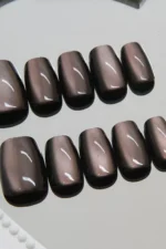 Kedi Gözü Kısa Tırnak 10 Adet Takma Tırnak Seti T044 - Görsel 4