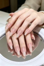 Kedi Gözü Uzun Stiletto Tırnak 10 Adet Takma Tırnak Seti T107