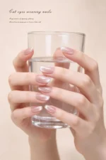 Kedi Gözü Kısa Tırnak 10 Adet Takma Tırnak Seti T227 - Görsel 4